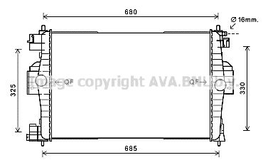 AVA QUALITY COOLING Радиатор, охлаждение двигателя CN2280